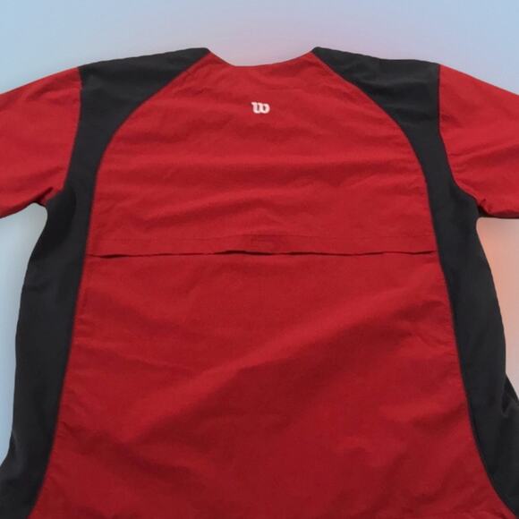 WILSON BASEBALL Men’s Red Gray Warm Up Jacket - Picture 4 of 4